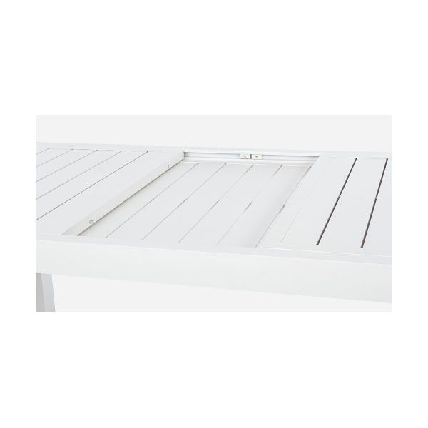 Tavolo da Giardino Rettangolare Allungabile Bizzotto Hilde 160-240X90X75CM in Alluminio Colore Bianco - 0662612