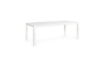 Tavolo da Giardino Rettangolare Allungabile Bizzotto Hilde 200-300X100X75CM in Alluminio Colore Bianco - 0663403