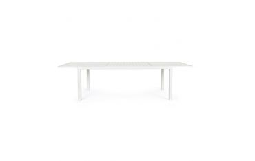 Tavolo da Giardino Rettangolare Allungabile Bizzotto Hilde 200-300X100X75CM in Alluminio Colore Bianco - 0663403