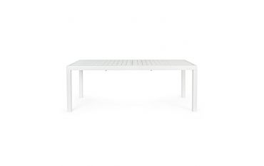 Tavolo da Giardino Rettangolare Allungabile Bizzotto Hilde 200-300X100X75CM in Alluminio Colore Bianco - 0663403