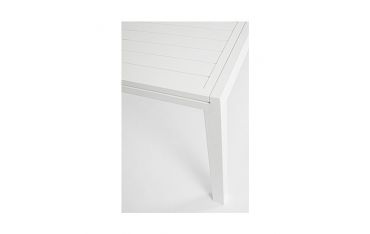 Tavolo da Giardino Rettangolare Allungabile Bizzotto Hilde 200-300X100X75CM in Alluminio Colore Bianco - 0663403
