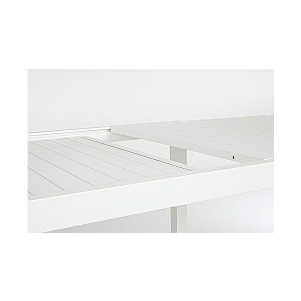 Tavolo da Giardino Rettangolare Allungabile Bizzotto Hilde 200-300X100X75CM in Alluminio Colore Bianco - 0663403