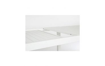 Tavolo da Giardino Rettangolare Allungabile Bizzotto Hilde 200-300X100X75CM in Alluminio Colore Bianco - 0663403