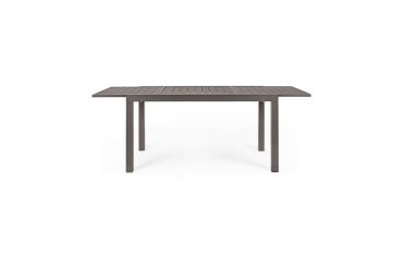 Tavolo da Giardino Rettangolare Allungabile Bizzotto Hilde 140-210X77X75CM in Alluminio Colore Coffee - 0662980