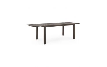 Tavolo da Giardino Rettangolare Allungabile Bizzotto Hilde 160-240X90X75CM in Alluminio Colore Coffee - 0662981