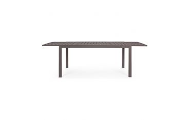 Tavolo da Giardino Rettangolare Allungabile Bizzotto Hilde 160-240X90X75CM in Alluminio Colore Coffee - 0662981