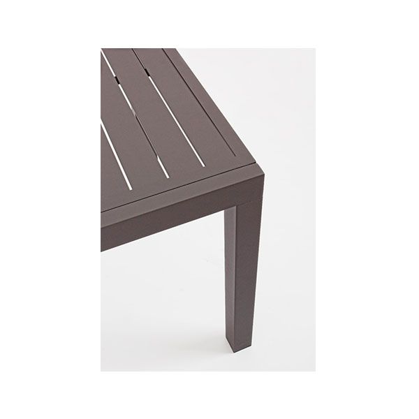 Tavolo da Giardino Rettangolare Allungabile Bizzotto Hilde 160-240X90X75CM in Alluminio Colore Coffee - 0662981