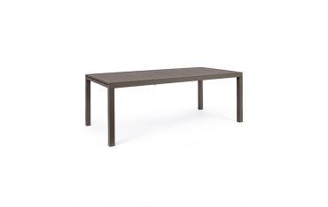 Tavolo da Giardino Rettangolare Allungabile Bizzotto Hilde 200-300X100X75CM in Alluminio Colore Coffee - 0663404