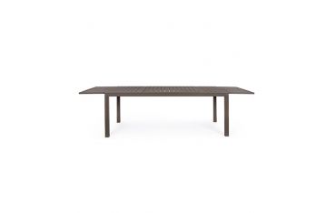 Tavolo da Giardino Rettangolare Allungabile Bizzotto Hilde 200-300X100X75CM in Alluminio Colore Coffee - 0663404