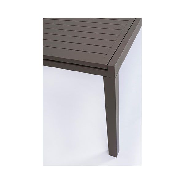 Tavolo da Giardino Rettangolare Allungabile Bizzotto Hilde 200-300X100X75CM in Alluminio Colore Coffee - 0663404