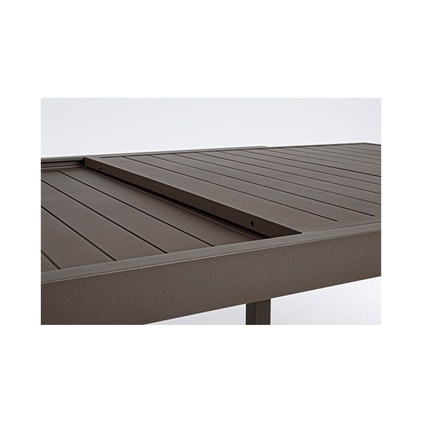 Tavolo da Giardino Rettangolare Allungabile Bizzotto Hilde 200-300X100X75CM in Alluminio Colore Coffee - 0663404