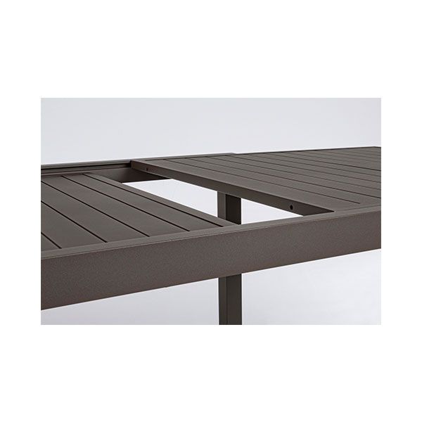 Tavolo da Giardino Rettangolare Allungabile Bizzotto Hilde 200-300X100X75CM in Alluminio Colore Coffee - 0663404