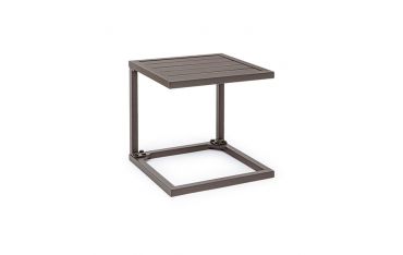 Tavolino da Giardino Rettangolare Fisso Bizzotto Hilde 40X40X40CM in Alluminio Colore Coffee - 0662916