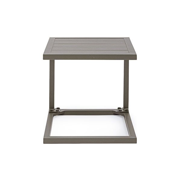 Tavolino da Giardino Rettangolare Fisso Bizzotto Hilde 40X40X40CM in Alluminio Colore Coffee - 0662916