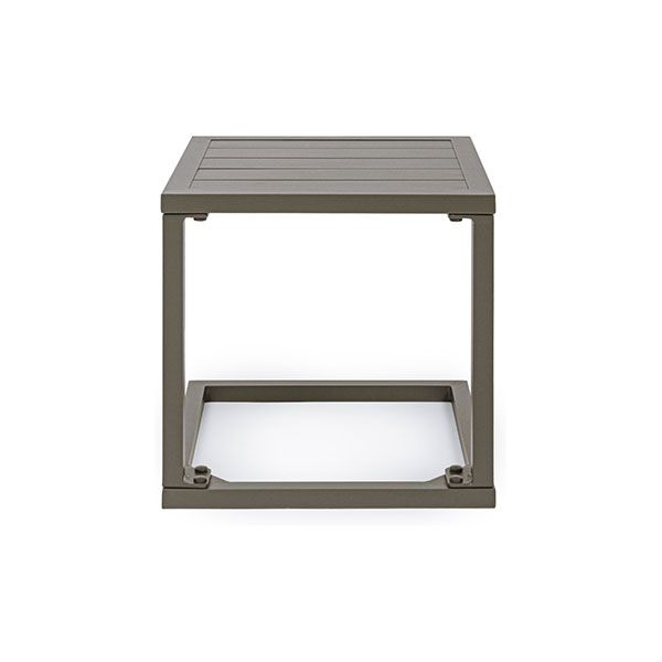 Tavolino da Giardino Rettangolare Fisso Bizzotto Hilde 40X40X40CM in Alluminio Colore Coffee - 0662916