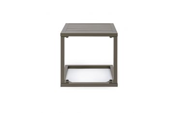 Tavolino da Giardino Rettangolare Fisso Bizzotto Hilde 40X40X40CM in Alluminio Colore Coffee - 0662916