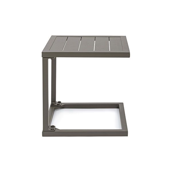 Tavolino da Giardino Rettangolare Fisso Bizzotto Hilde 40X40X40CM in Alluminio Colore Coffee - 0662916