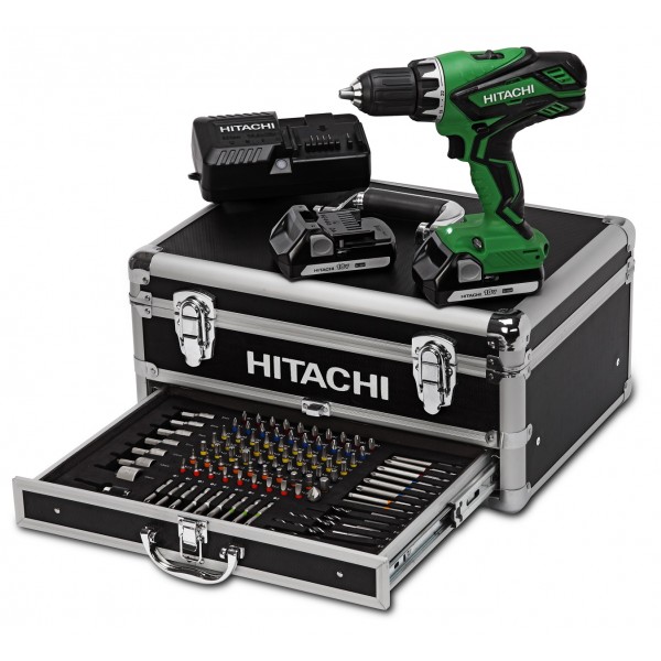 kit avvitatore HITACHI DV18DJL + valigetta alluminio + 100 inserti,  acquista su Hidrobrico