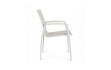 Sedia da Giardino con Braccioli Bizzotto Hilla in Alluminio Colore Bianco Cloud - 0662921