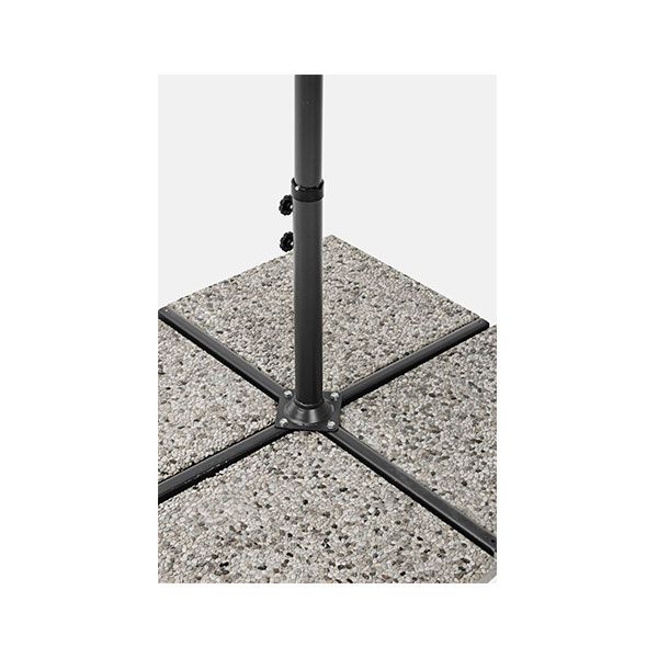 Ombrellone a Braccio Bizzotto Texas 3MT in Acciaio Verniciato Antracite Telo Poliestere Color Pavone - 0795697